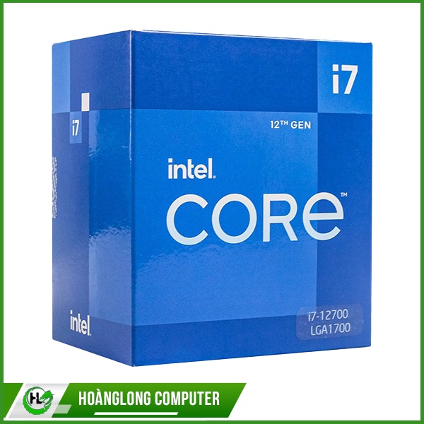 CPU Intel Core i7-12700 Up To 4.80GHz, 12 Nhân 20 Luồng, 25M Cache, Alder Lake Full Box Hoàng Long Computer