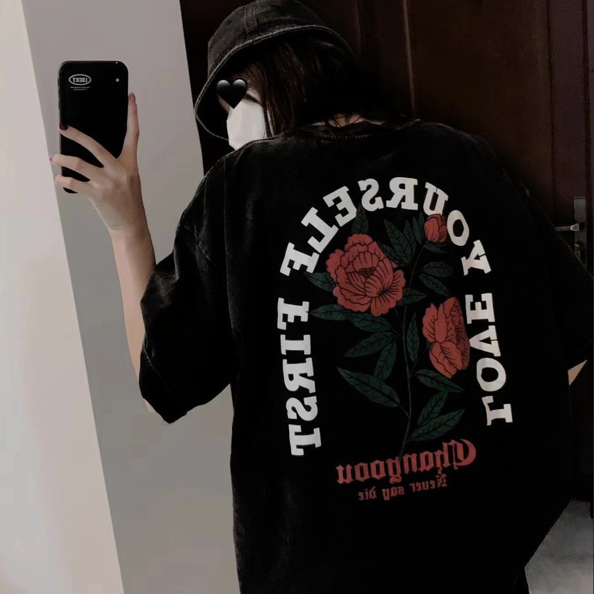 NRVP Áo Thun Unisex Mùa Hè Dáng Suông Tay Cộc Phong Cách Hàn Quốc Cho Nam Nữ