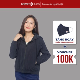 Áo Khoác Gió Nữ GENVIET 2 Lớp Có Mũ TH123G1365