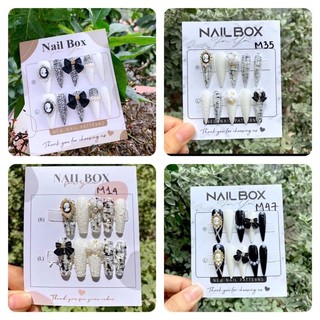  Nailbox thiết kế sang trọng tặng keo và dũa  móng tay giả đính chamr  mẫu nail đẹp  Nail box xinh 