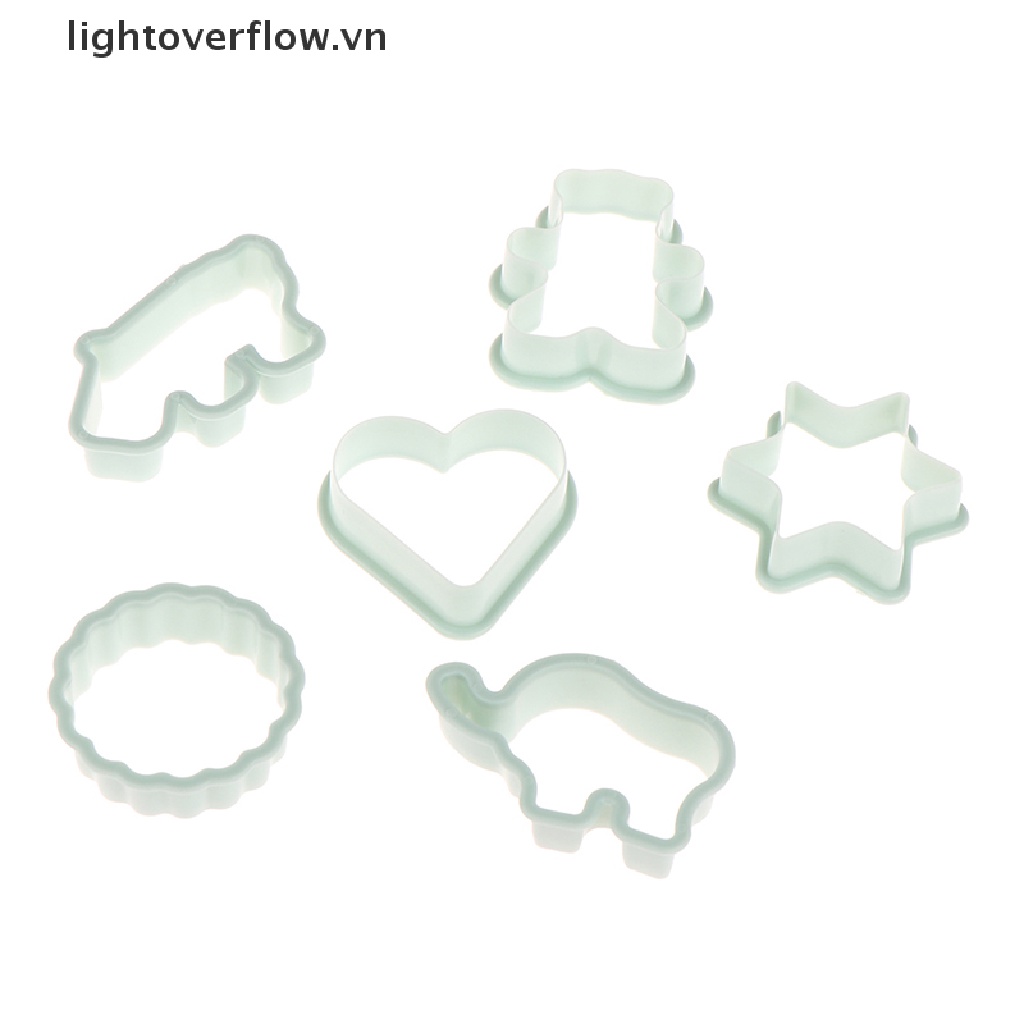 Set 6 Khuôn Nhựa Làm Bánh Sandwich / Bánh Quy Hình Động Vật