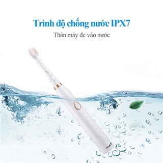 Bàn chải đánh răng điện 3 trong 1 làm trắng răng với kỹ thuật sóng siêu âm chăm sóc răng miệng chống nước ipx7