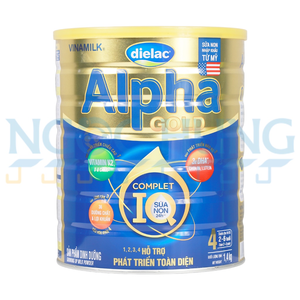 Sữa bột Vinamilk Dielac Alpha Gold 4 sữa non 1.4kg