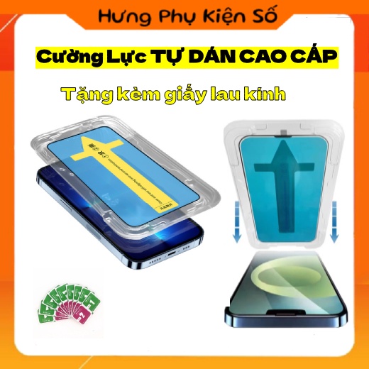 Kính Cường Lực Trong Suốt TỰ DÁN Full Màn Hình Dễ Dàng Đủ Dòng Máy