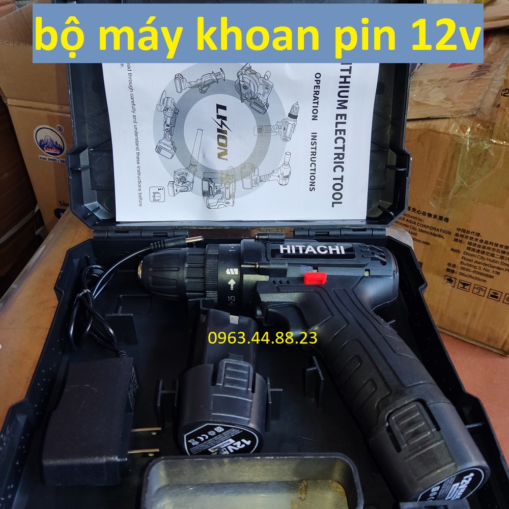 Khoan Pin 12V HITACHI Máy Bắt Vít Nhật Bản