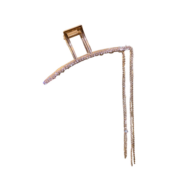 Kẹp Tua Rua Hình Học Bằng Kim Loại Đính Đá Phong Cách Nhật Hàn Mới Thanh Lịch Độc Đáo