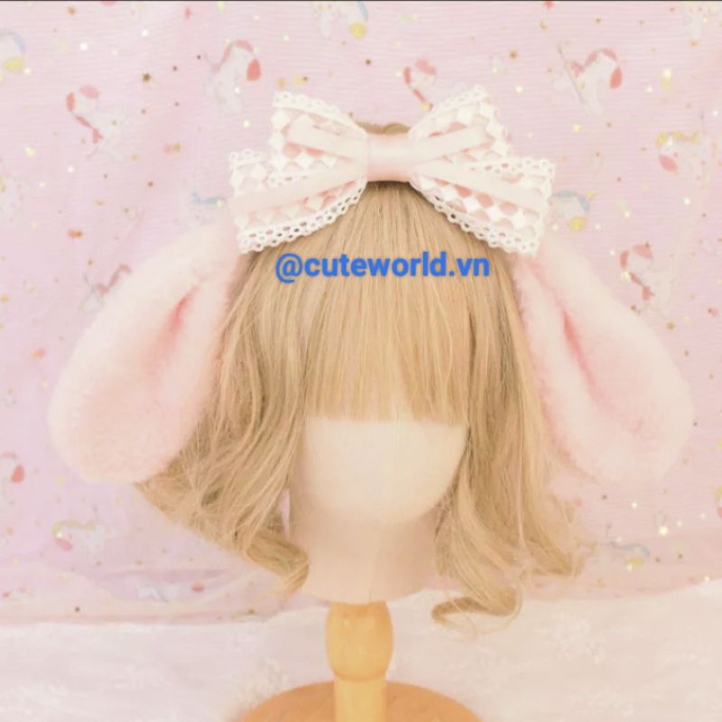 Băng Đô Lolita Phối Lông Hình Cinnamoroll Melody Pacha