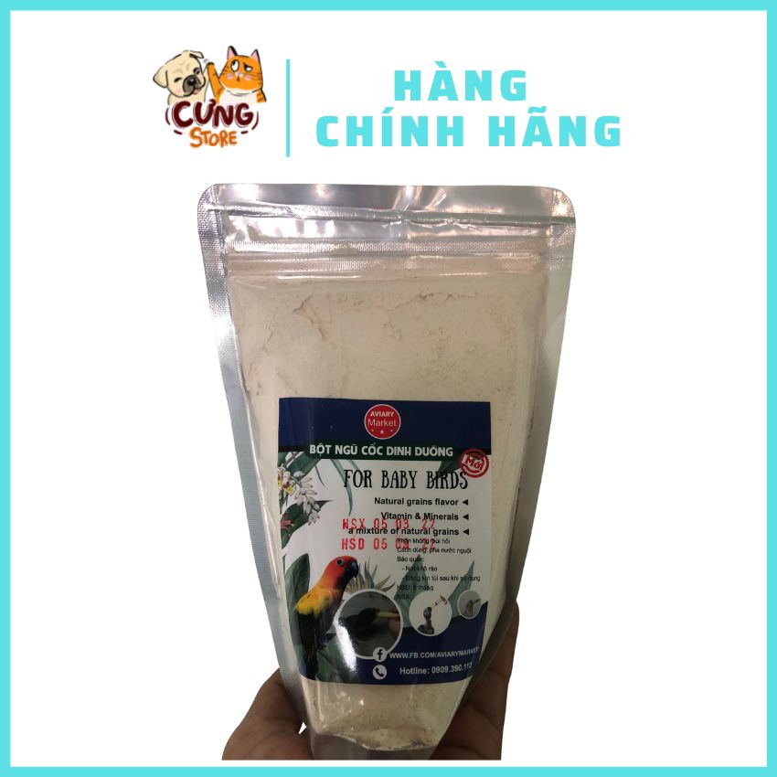 Bột ngũ cốc dinh dưỡng Avi cho chim vẹt 500gr