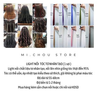 (1 sợi) TÓC LIGHT NỐI chất liệu tơ nhân tạo kèm mối nối