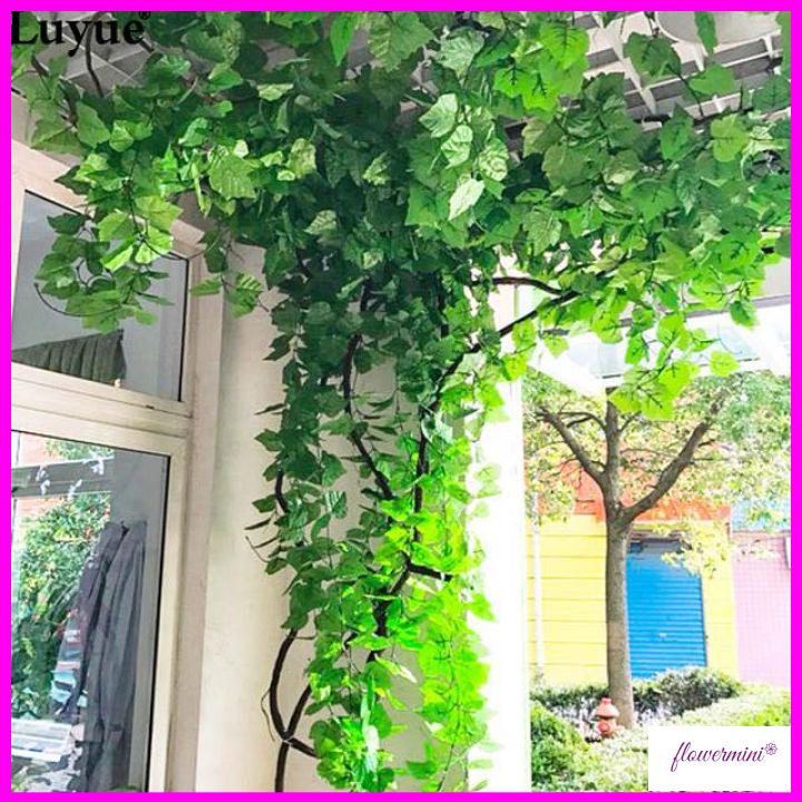 Dây lá giả xanh mát trang trí cây giả dài 2m