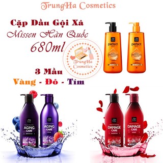 Cặp dầu gội xả Missen Hàn Quốc 680ml