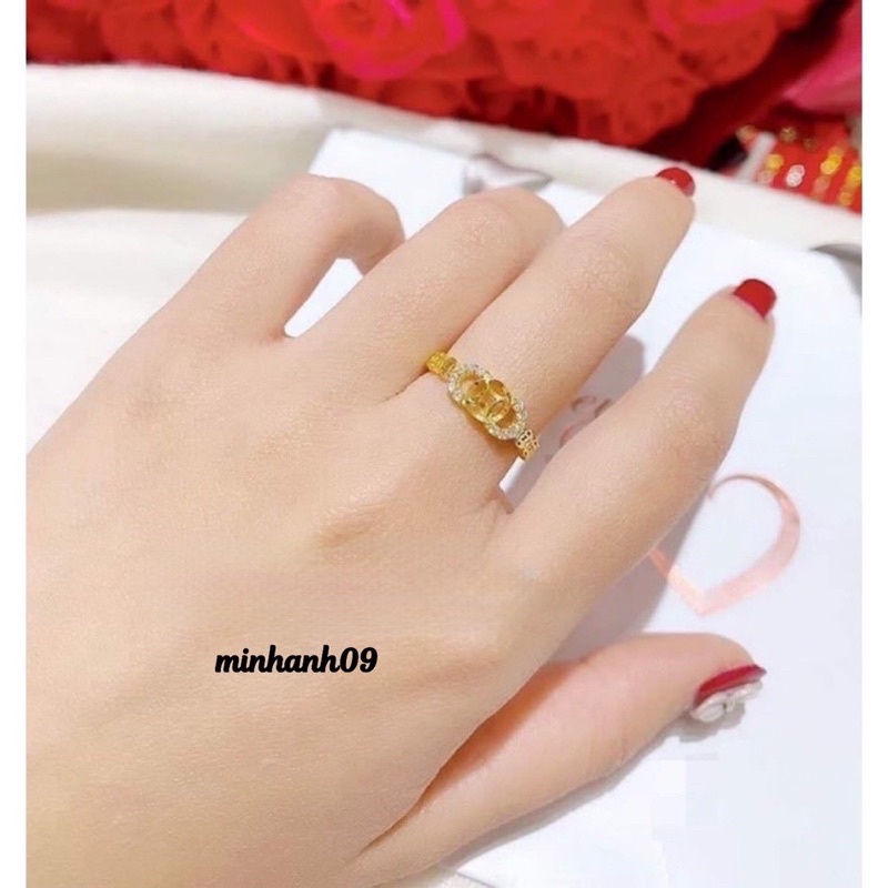 Nhẫn 3 đồng xu may mắn mạ vàng cao cấp _minhanh09