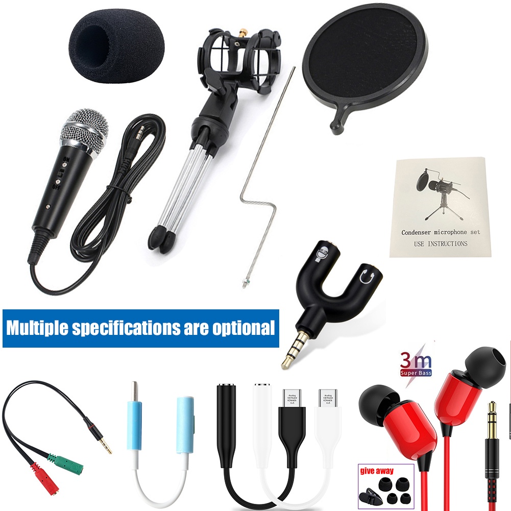 Micro mini Có Dây Để Bàn Dùng Để Ghi Âm Giọng Nói Cho Điện Thoại / Máy Tính