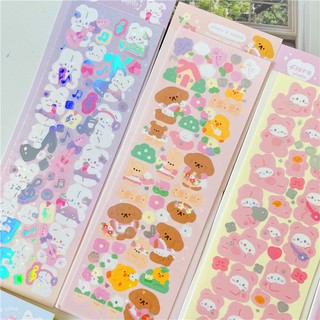 STICKER THỎ CÚN DỄ THƯƠNG DECOR TOP LOADER - BINDER INDEX - BULLET JOURNAL