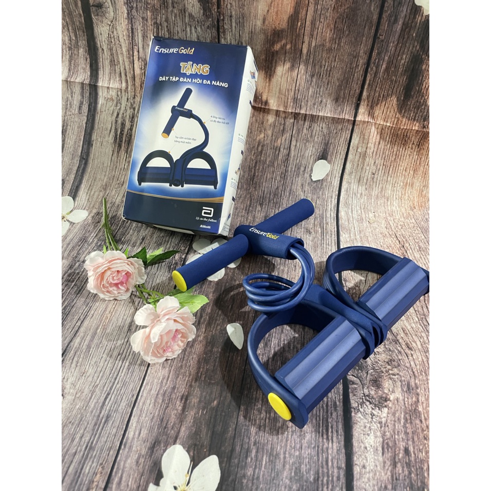 Dây Tập Bụng - Dây Kéo Đàn Hồi Kháng Lực 4 Ống Cao Su Đa Năng Tập Bụng, Thể Dục, Tập Gym Tại Nhà hkm Ensure