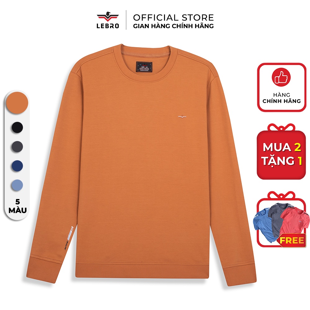 Áo nỉ nam SWEATER DRYFIT LEBRO (5 màu), Chất Liệu Cotton Mềm Mịn, Không Bai Xù, Thiết Kế Trẻ Trung (ANI04)