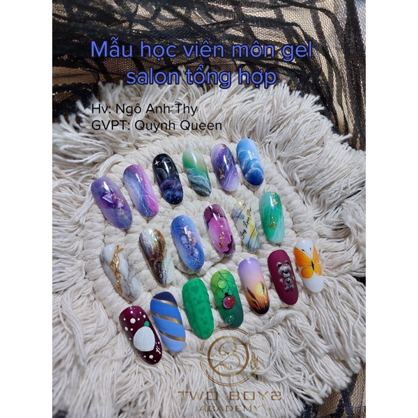 Sét Gel 15 màu hộp đen vẽ hoa văn,ren Gel vẽ phong cảnh,bản tròn