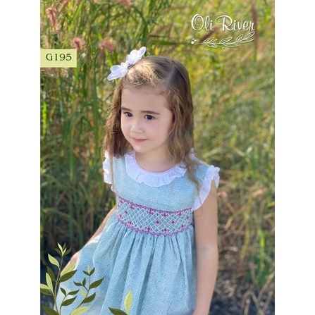 Đầm smock hoa nhí oli river