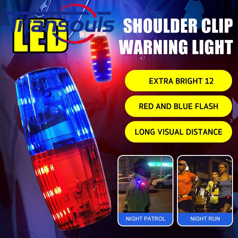 Mini Đêm Cảnh Báo An Toàn Ánh Sáng Đỏ Và Xanh Đèn LED Vai Đèn Cảnh Báo Ngộ Nghĩnh Chạy đèn Led Sạc Mô Hình Cao Cấp TTS