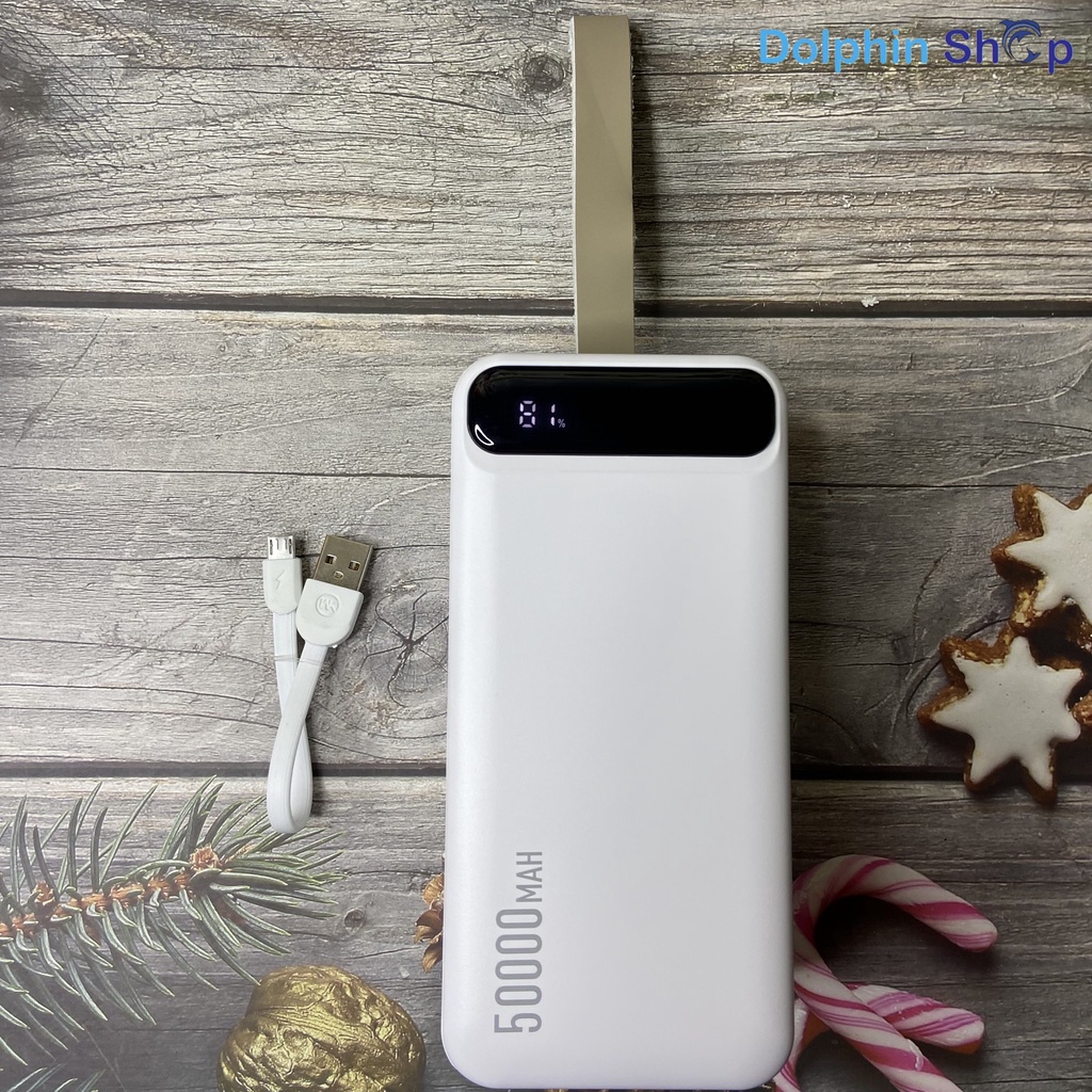 Sạc Dự Phòng 50.000mAh WP283 Tích Hợp Đèn Pin Siêu Sáng