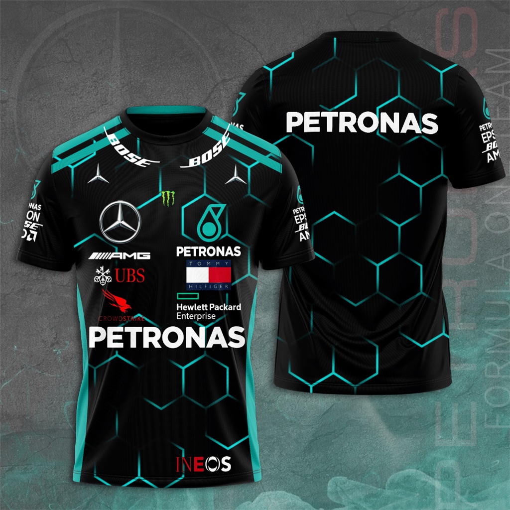 Áo Thun In Hình Mercedes-AMG Petronas F1 Racing Team 3D Thời Trang Mùa Hè 2022 Cho Nam