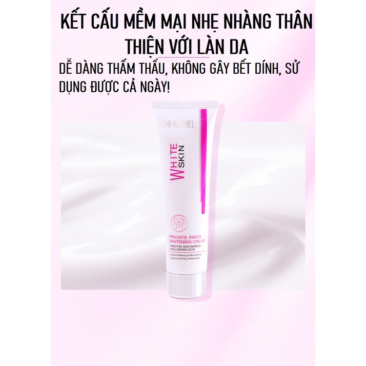 Kem Dưỡng Trắng Da DR.RASHEL WHITE SKIN, Dưỡng Trắng Da Mặt, Giảm Thâm Sạm Da Vùng Cánh Tay, Đầu Gối, Biki.ni