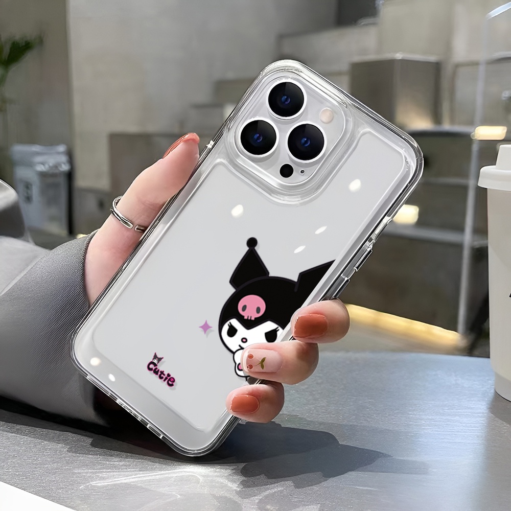Ốp Điện Thoại Trong Suốt Họa Tiết Bò Sữa Kuromi Cho iphone 14ProMax 14Plus 13 11 12 7Plus X XR