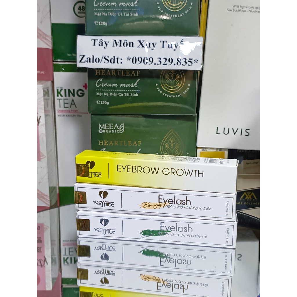 Combo 3 cây dưỡng mi dưỡng mày ngày đêm Yody White Phương Anh chính hãng