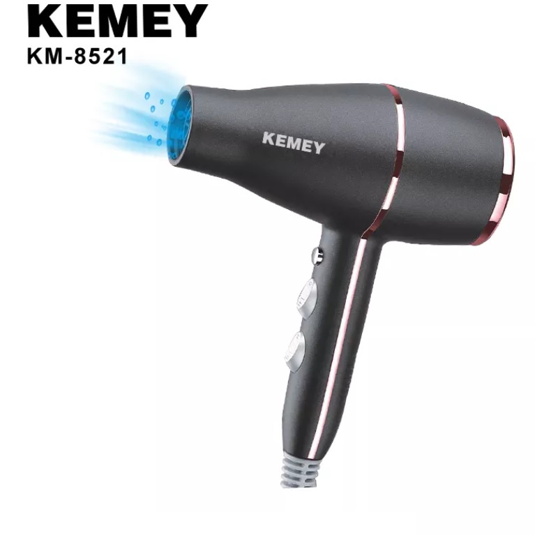 Máy Sấy Tóc Nóng Lạnh Cao Cấp Nhiều Chế Độ Sấy Chuyên Cho Salon Tóc Kemey Km 8521