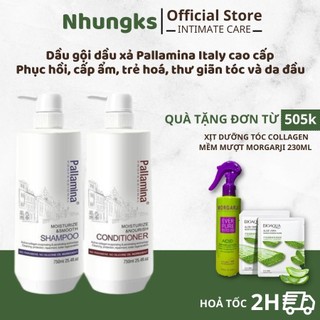 Dầu gội, dầu xả pallamina kiềm dầu sạch gàu phục hồi, chống gẫy rụng tóc cặp dầu gội pallamina 1000ml x2- nhungks.store