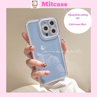 Ốp điện thoại trong suốt viền 3d màu sắc cho Iphone 13Pro Max 12 11 Pro Max Xs Xr X 6s 7 8 Plus