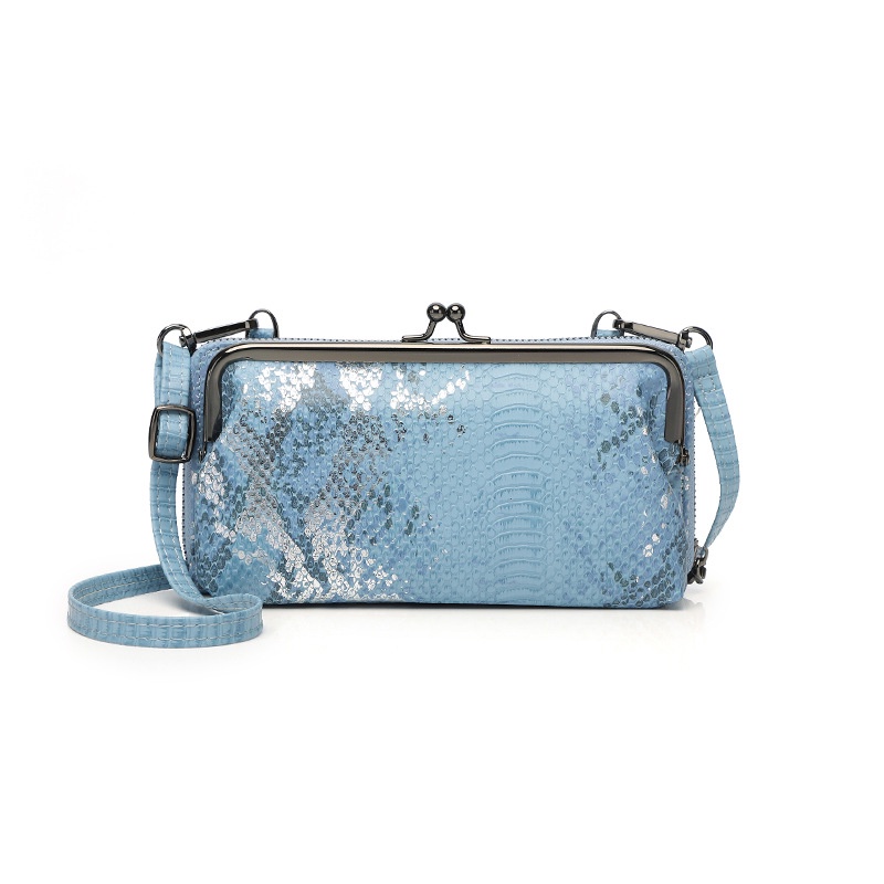 Ielgy Túi Đeo Chéo Đựng Điện Thoại Họa Tiết Da Rắn Lấp Lánh Thời Trang Cho Nữ