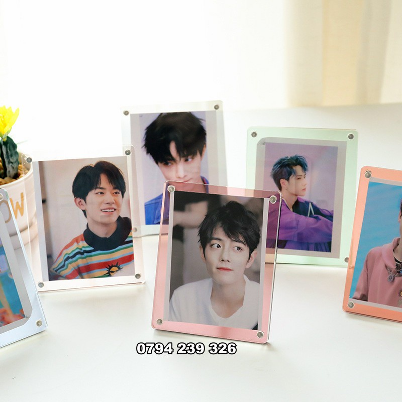 Khung ảnh đề bàn nam châm trưng bày ảnh photocard, OTP, mã QR