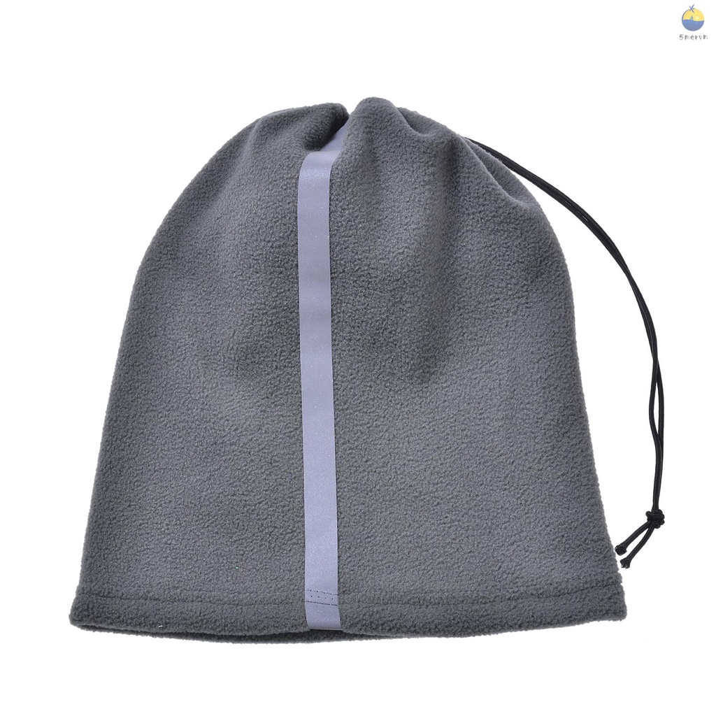 Adjustable Fleece Neck Gaiter Warmer Reflective Safety Face Cover Winter Warm Outdoor Sport Scarf for Men and Women Skiing Cycling Running