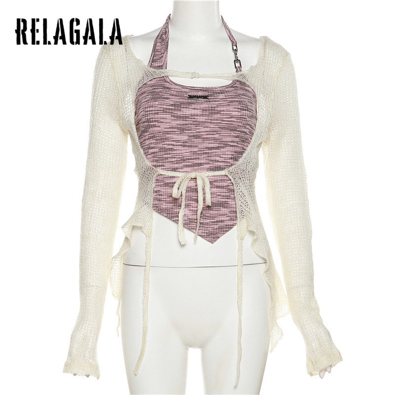 Áo Thun Tay Dài Dáng Ôm Màu Trơn Thời Trang Cho Nữ