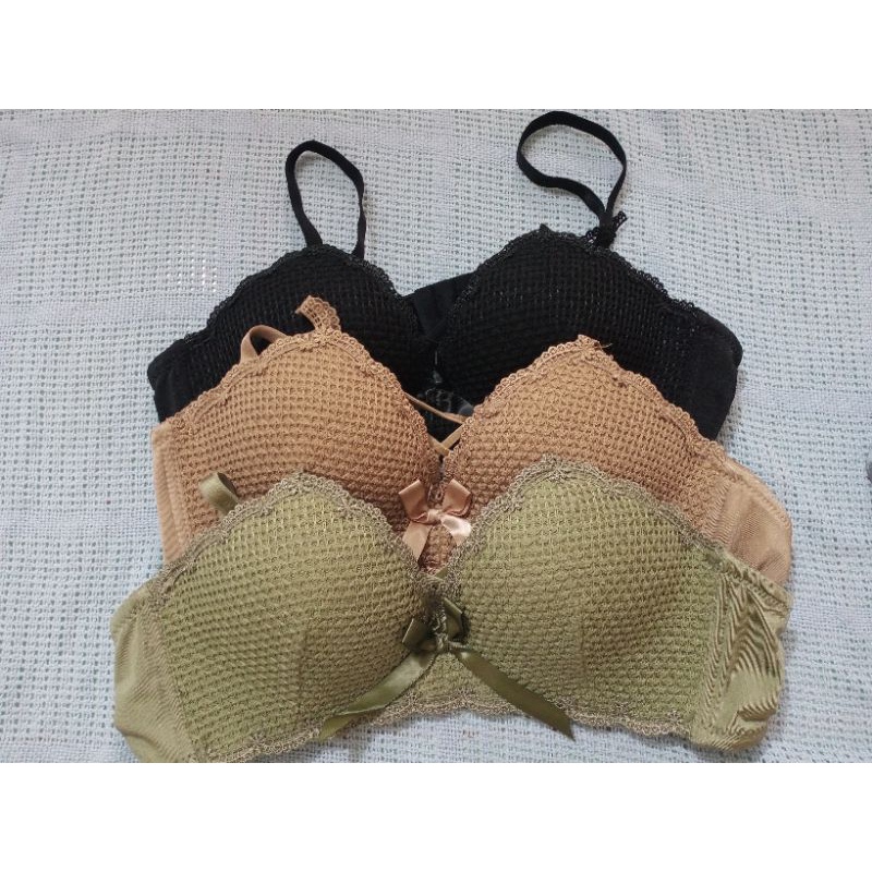 Áo ngực Hong Kong(combo 3 áo xanh rêu,đen,nâu)