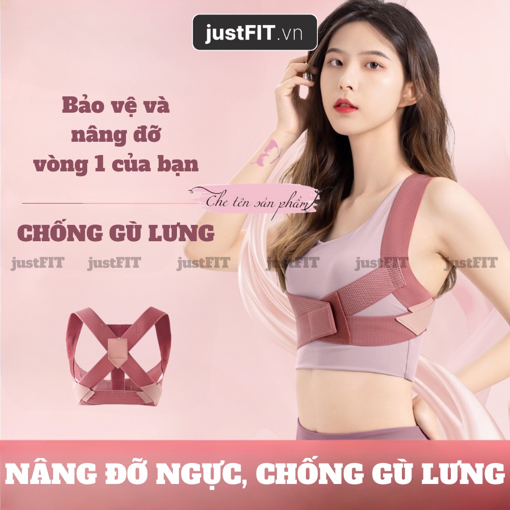 Đai bảo vệ vòng 1 justFIT khắc phục gù lưng, chống gù lưng, định hình thẳng lưng khi tập cardio, yoga