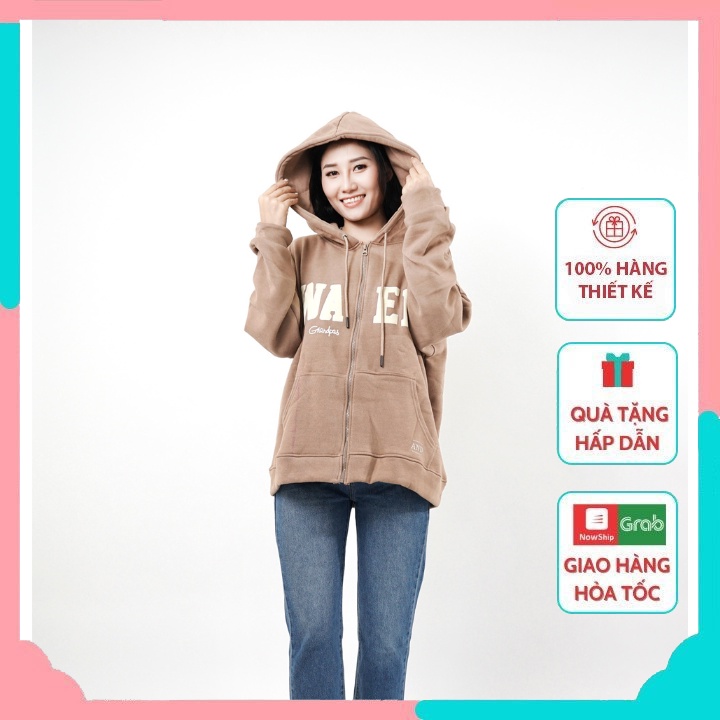 Áo Hoodie Nỉ Nữ Phom Rộng Dáng Suông Chất Nỉ Loại 1 Dày Dặn, Ấm Áp, Cao Cấp Mooly Shop