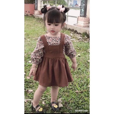 Set áo yếm bé gái