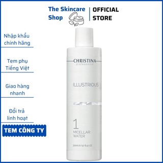 Nước tẩy trang làm sạch, trẻ hóa và làm sáng da Christina Illutrious Micellar Water 300ml-The Skincare Shop