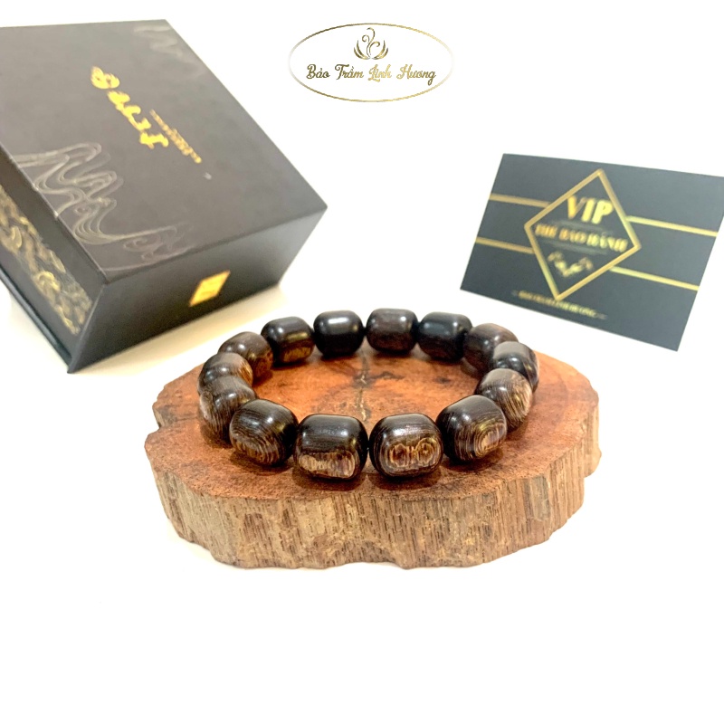 Vòng Trầm Hương Đeo Tay Phong Thủy - BẢO TRẦM LINH HƯƠNG Tự Nhiên Quảng Nam 8 10 12 Cao Cấp Quà Tặng Nam Nữ - Sánh Trúc