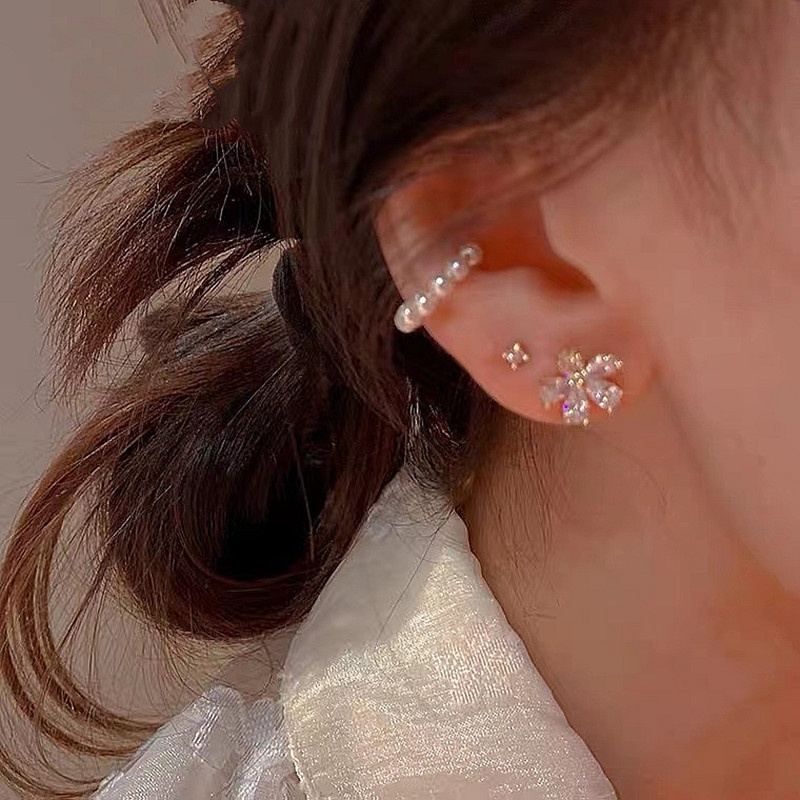Bông Tai Mạ Vàng 18K Đính Đá Zircon Phong Cách vintage