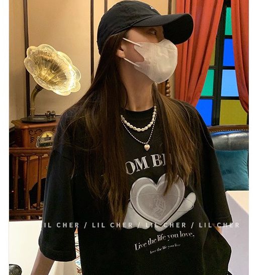 NRVP Áo Thun Unisex Mùa Hè Dáng Suông Tay Cộc Phong Cách Hàn Quốc Cho Nam Nữ