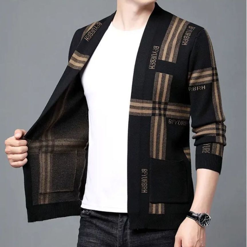 Áo Khoác cardigan Dệt Kim Kẻ Sọc Sang Trọng Thời Trang Thu Đông 2022 Cho Nam