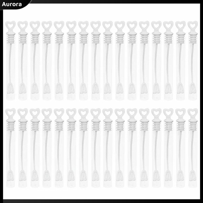 Bộ 24 Cây Thổi Bong Bóng Xà Phòng Rỗng Có Tay Cầm Hình Trái Tim Dùng Cho Tiệc Cưới / Sinh Nhật