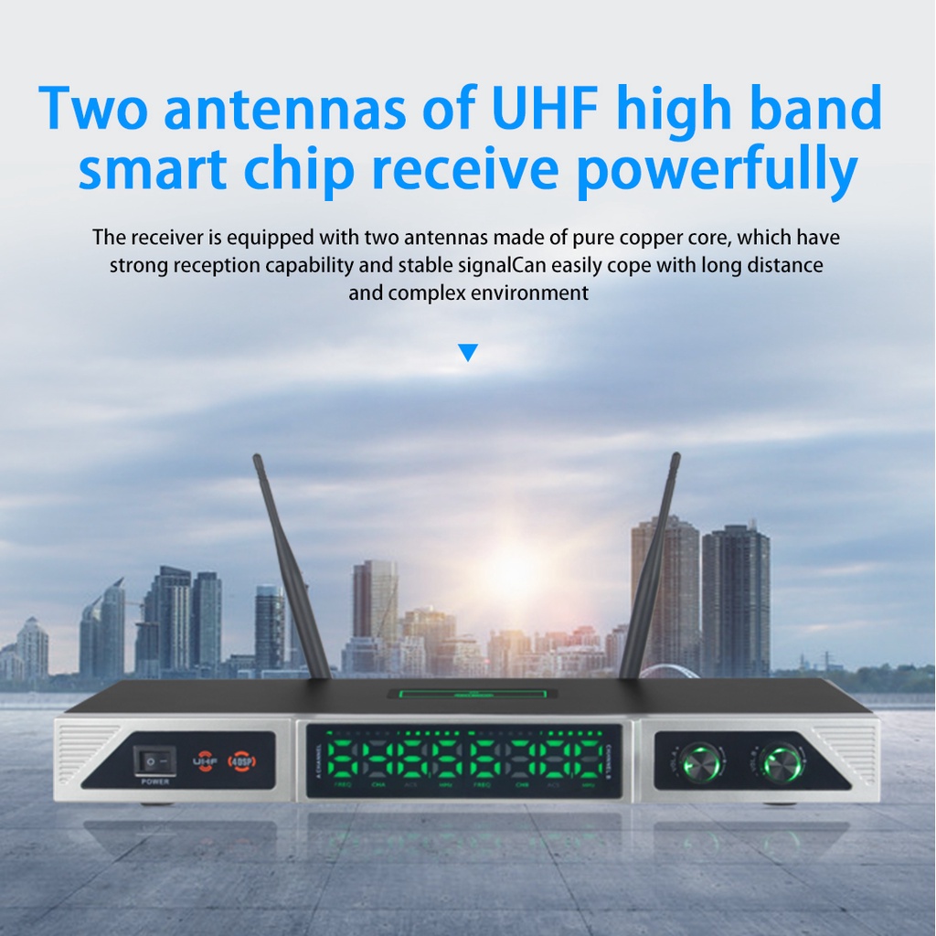 Micro không dây ONTEKCO MF338 cao cấp đa năng đầu thu phát sóng UHF