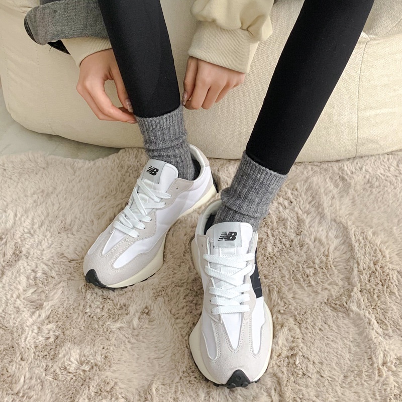 Vớ WAFNHA WAFNHA D765 bằng len dày ấm áp màu sắc đơn giản cho nữ