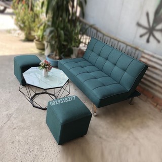 Bộ ghế sofa giường mini ngắn 1m2 - sofa bed đa chức năng nệm lò xo