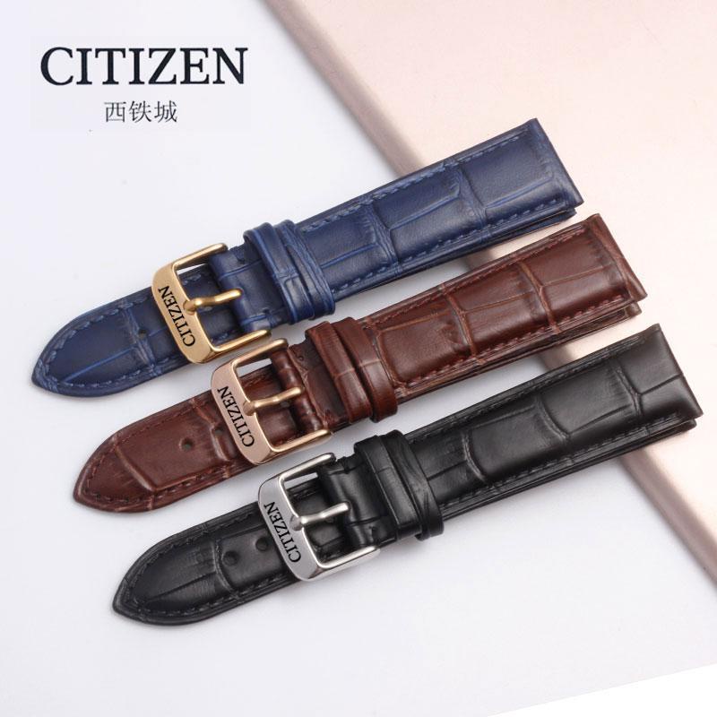 Citizen Eco-Drive Dây Da Thật Đeo Đồng Hồ Doanh Nhân Có Khóa Cài Ghim Cho Nam Và Nữ