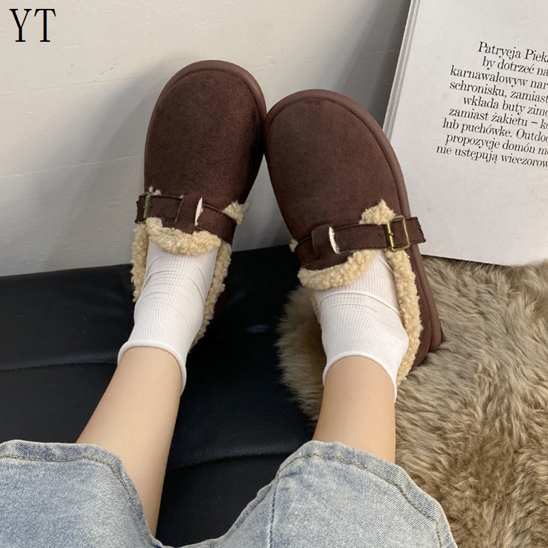 Giày Birkenstock Lót Lông Giữ Ấm Thời Trang Thu Đông 2022 Cho Nữ